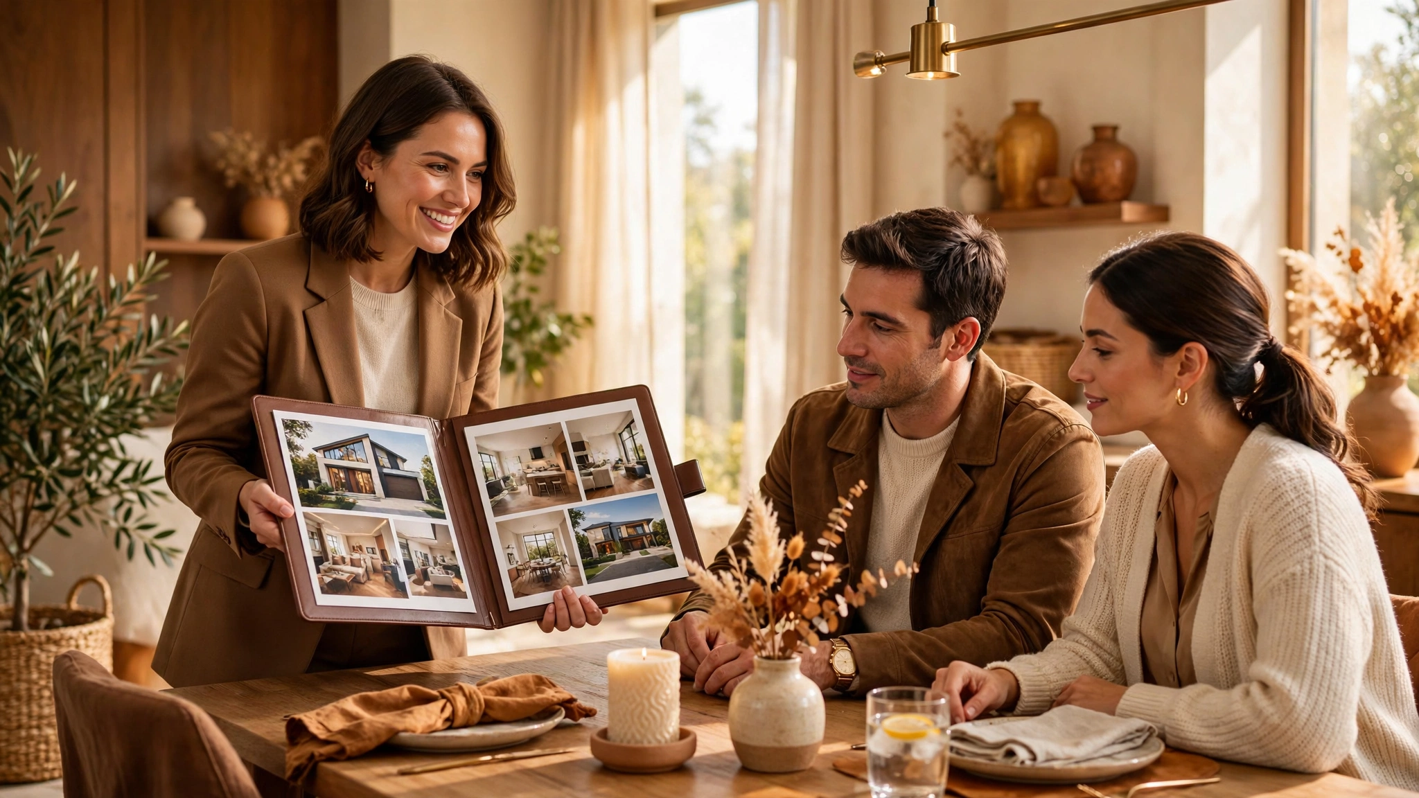 Agent delivering an AI-powered listing presentation that wins the listing